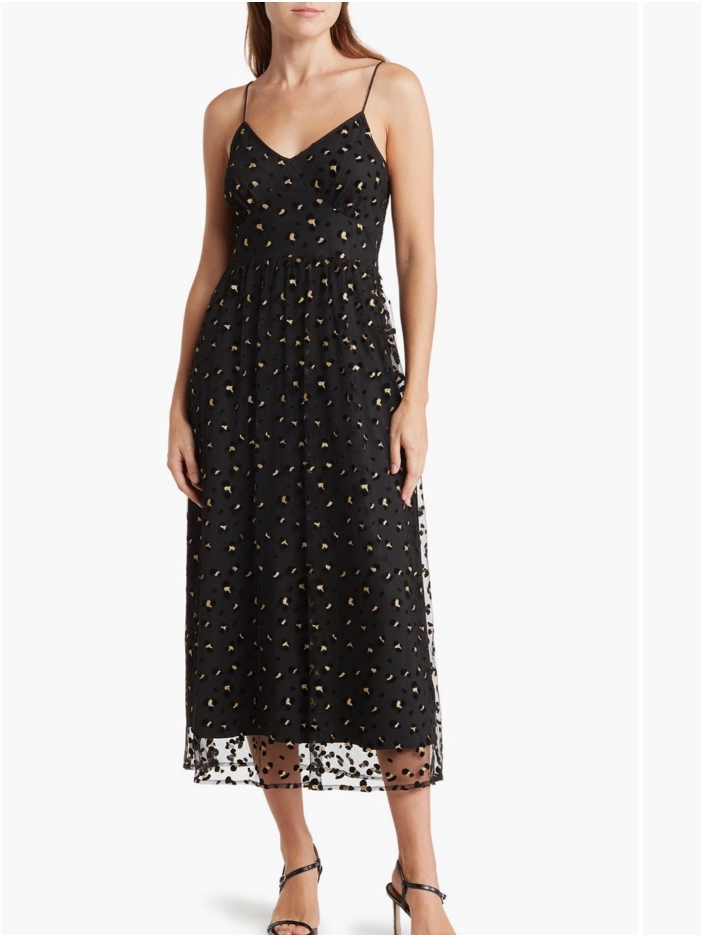 Bonheur D’Amour Leopard Print Mesh Maxi Dress